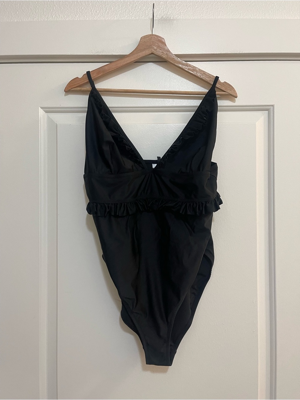 J.Crew Ruffle Plunge One-Piece Swimsuit - Picture 2 of 7